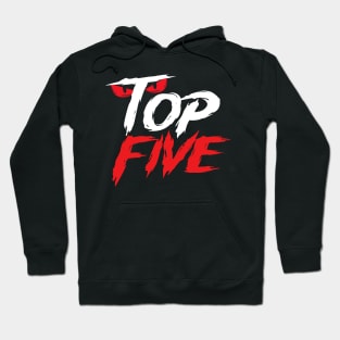 Top Five (red and white) Hoodie